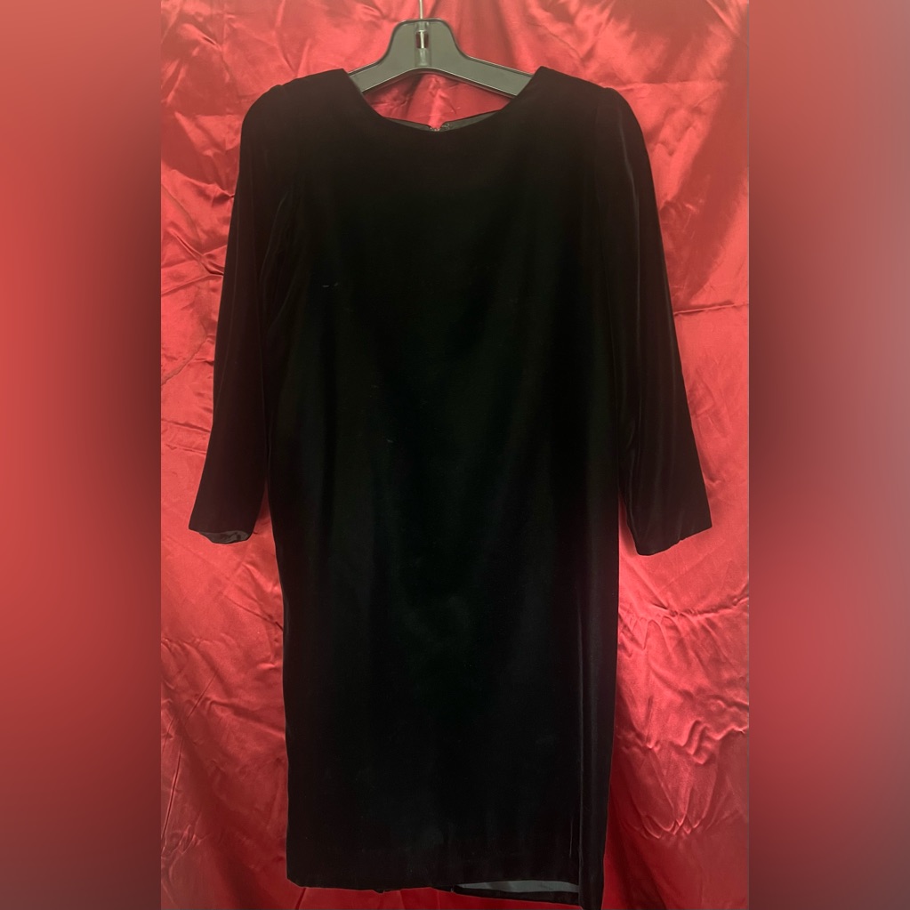 Brooks Brothers Black Velvet Dress, Size 6